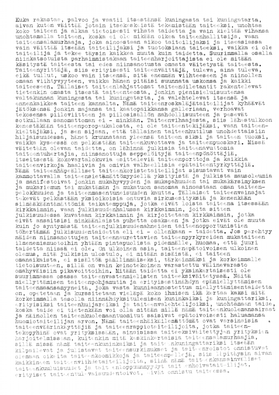 Aiotko taiteilijaksi?,&amp;nbsp;installaatio (yksityiskohta), 2016